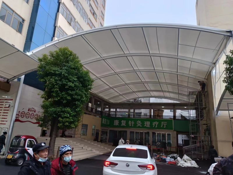 苍南县推拉雨棚定制厂家，仓库通道、卸货区移动伸缩棚搭建-2